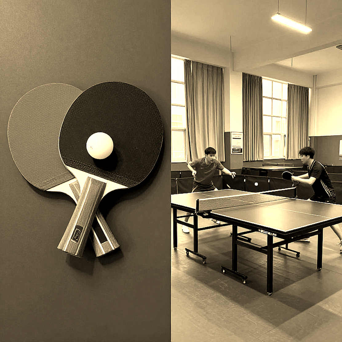 Youth table tennis and the records left blank
